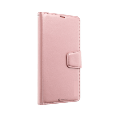 iPhone 14 Pro Max Compatible Case Cover With PU Flip Leather Wallet - Rose Gold